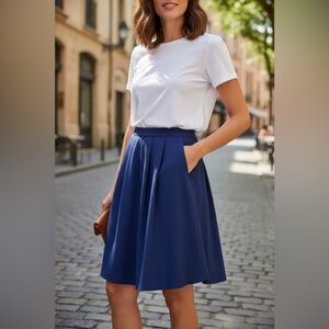 Giorgio Armani Deep Blue A-Line Skirt